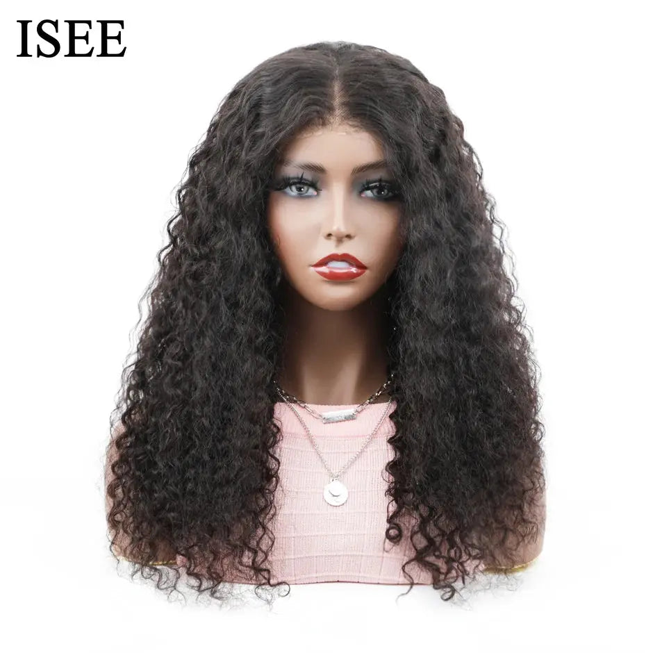 Wear Go Wig ISEE Hair Mongolian Water Wave 7x5 Glueless Preplucked Human Wigs Ready To Go Pre Cut Lace Easy Install HD Lace Wigs