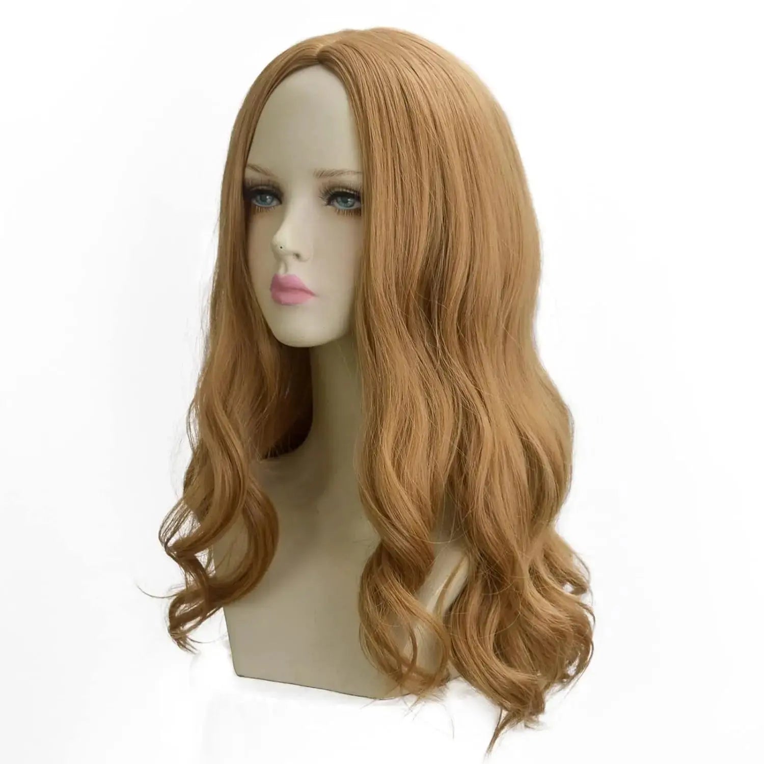 Wigs for Women, Long Wave Ginger Orange Curly Synthetic Wig for Daily Cosplay Party Halloween Costume