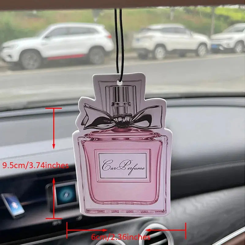Perfume Bottle with Freesia and English Pear Scent (International Trend) Car Air Freshener, Wardrobe Air Freshener, Perfume, Rearview Mirror Decoration, Car Accessories Interior Pendant, Natural Fragrance to Purify the Air, A