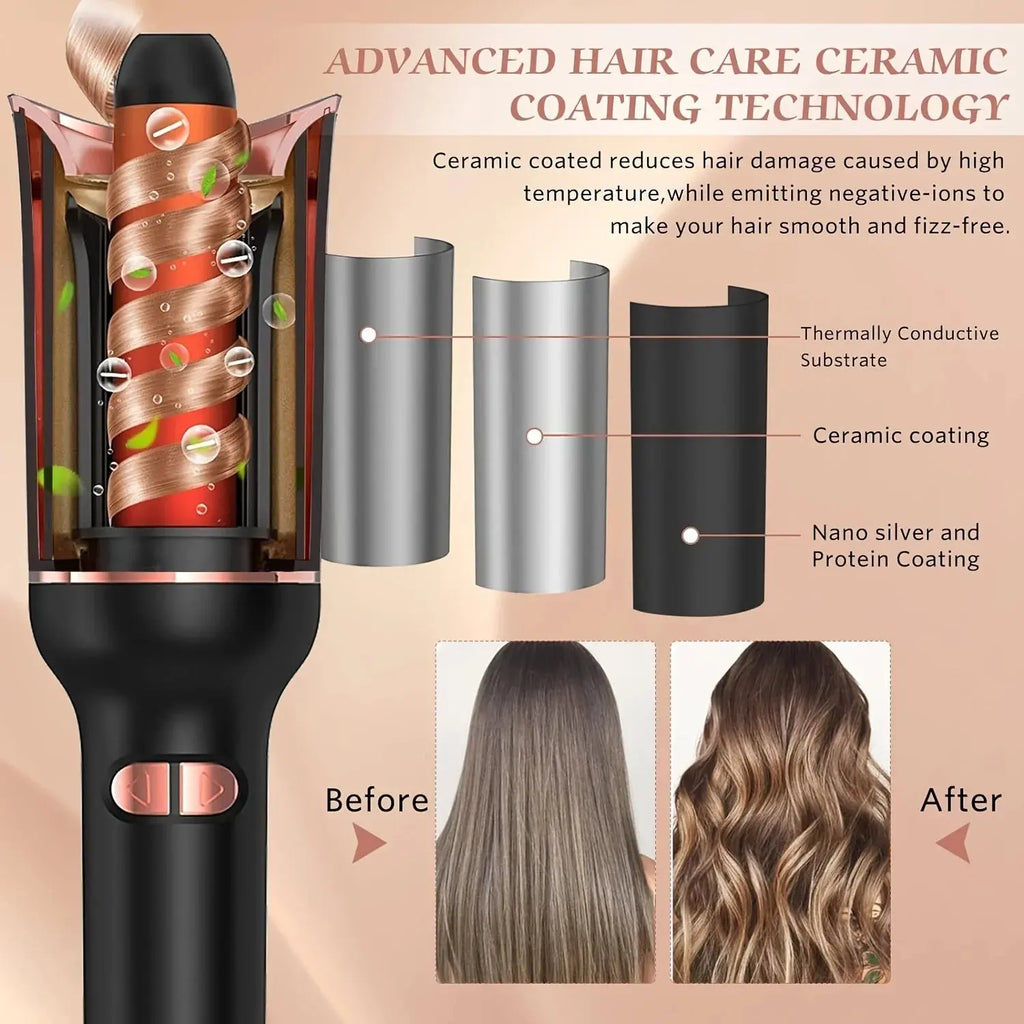Automatic Hair Curler Auto Hair Curling Iron Ceramic Rotating Air Curler Air Spin Wand Styler Curl Machine Magic Hair Curler Avivanastore