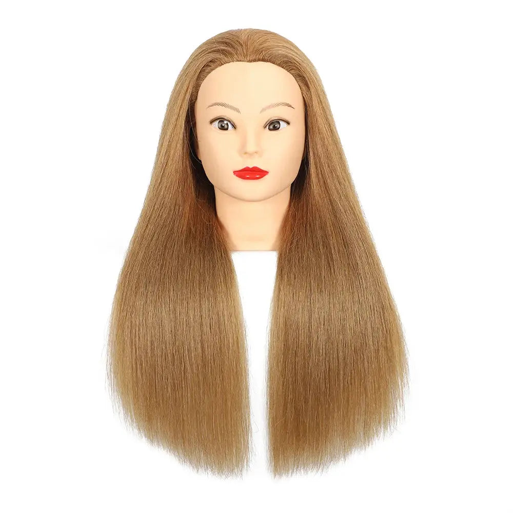 Long 100% Real Human Hair Mannequin Head For Hairdresser Dummy Doll Head For Practice Hairstyles Can Be Dye Bleach Perm Etc