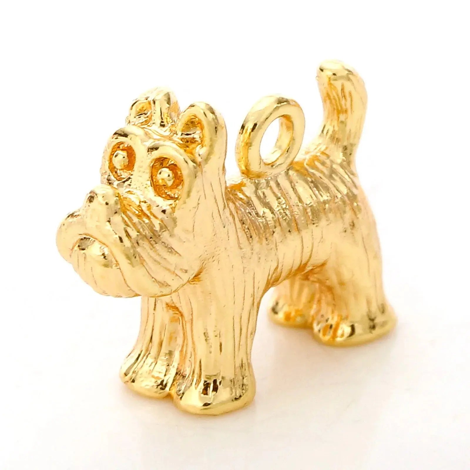 2pcs New Copper Charms Gold Color Animal 3D Dog Bird Metal Pendants DIY Necklace Bracelet For Women Men Party Jewelry Findings