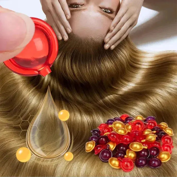 Hair Vitamin Capsule Keratin Oil Fast Restore Soft Smooth Shiny Hair Care Nourish Repair Hair Damaged Splitting Treatment Produc Avivanastore