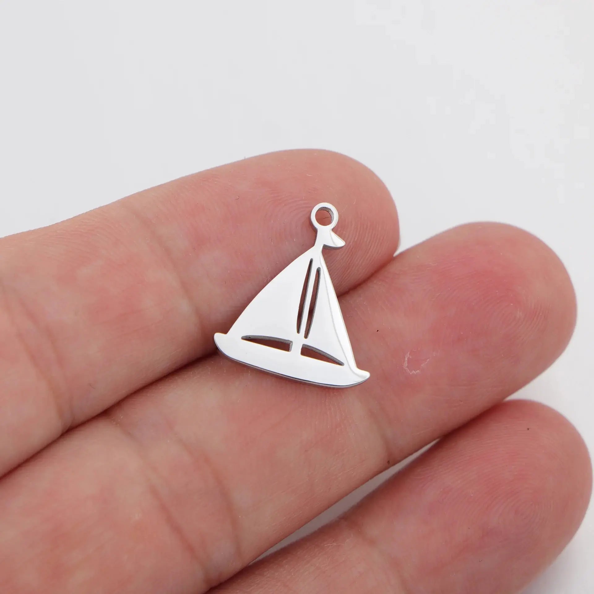 5pcs/lot Mirror Polished Stainless Steel Turtle Shell Starfish Sailboat Tortoise Charms Pendants for DIY Jewelry Making