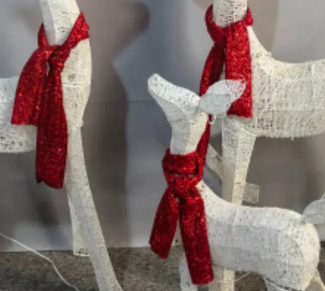 3-Piece Large Lighted Christmas Deer Family Set Outdoor Yard Decoration with 210 LED Lights Christmas Decorations Christmas Deer Avivanastore