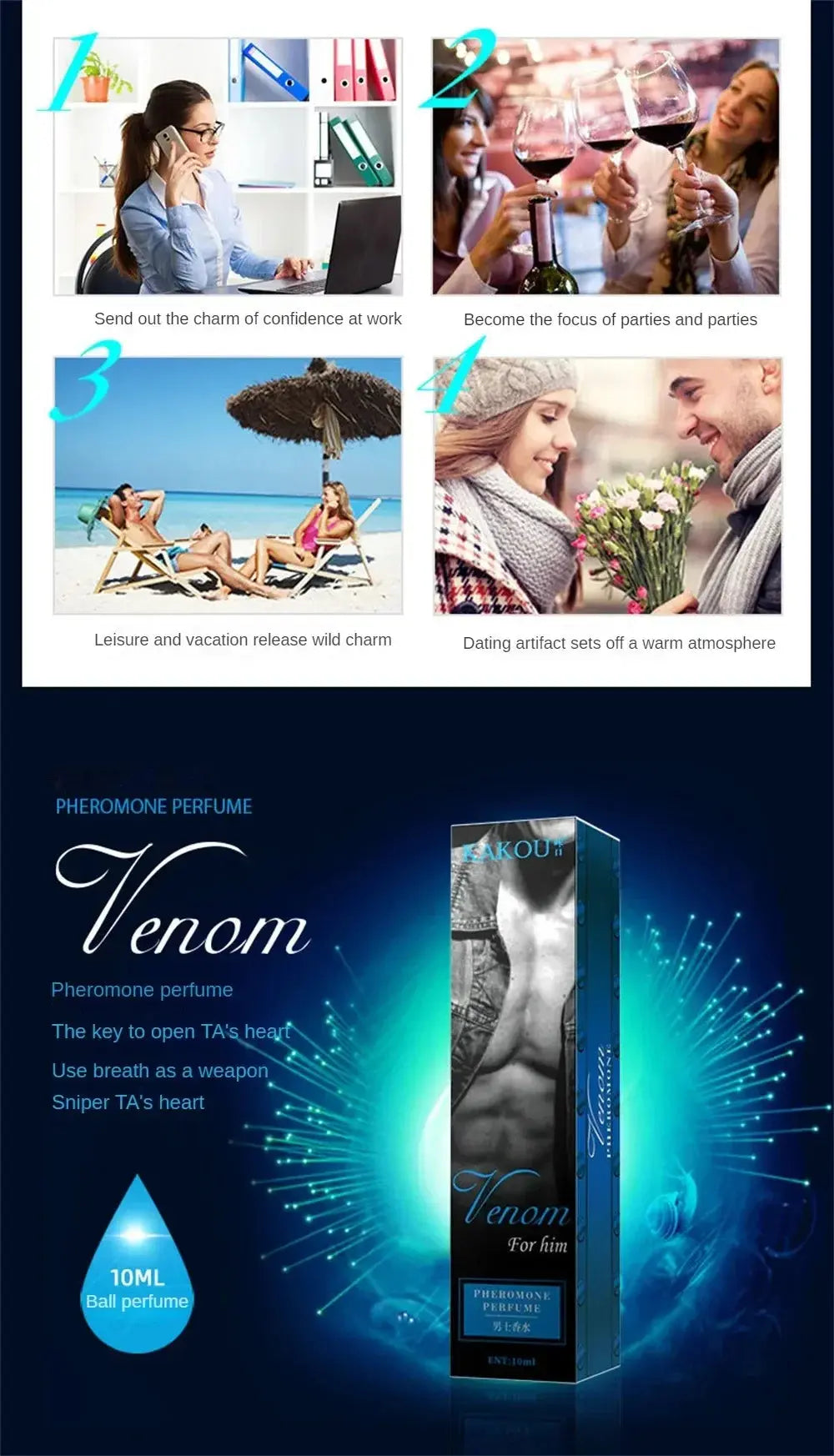 10ml Perfume for Men Women Ball Perfume Women Pheromone Men'S Essential Oil Perfume Attracts The Opposite Sex Lasting Fragrance Avivanastore