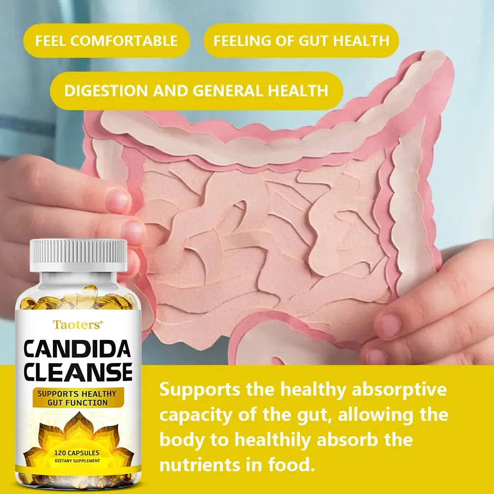 Candida Cleanse - Intestinal and Colon Support, Suitable for Men and Women, Cleansing and Detoxifying, Balance Digestion Avivanastore