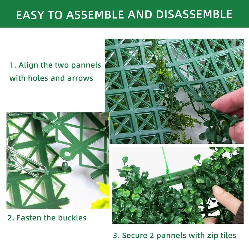 12pcs Artificial Plant Wall, 50x50cm Artificial Hedge Christmas Decorations Fake Plants Panel Wedding Grass Mat Garden Backyard Avivanastore