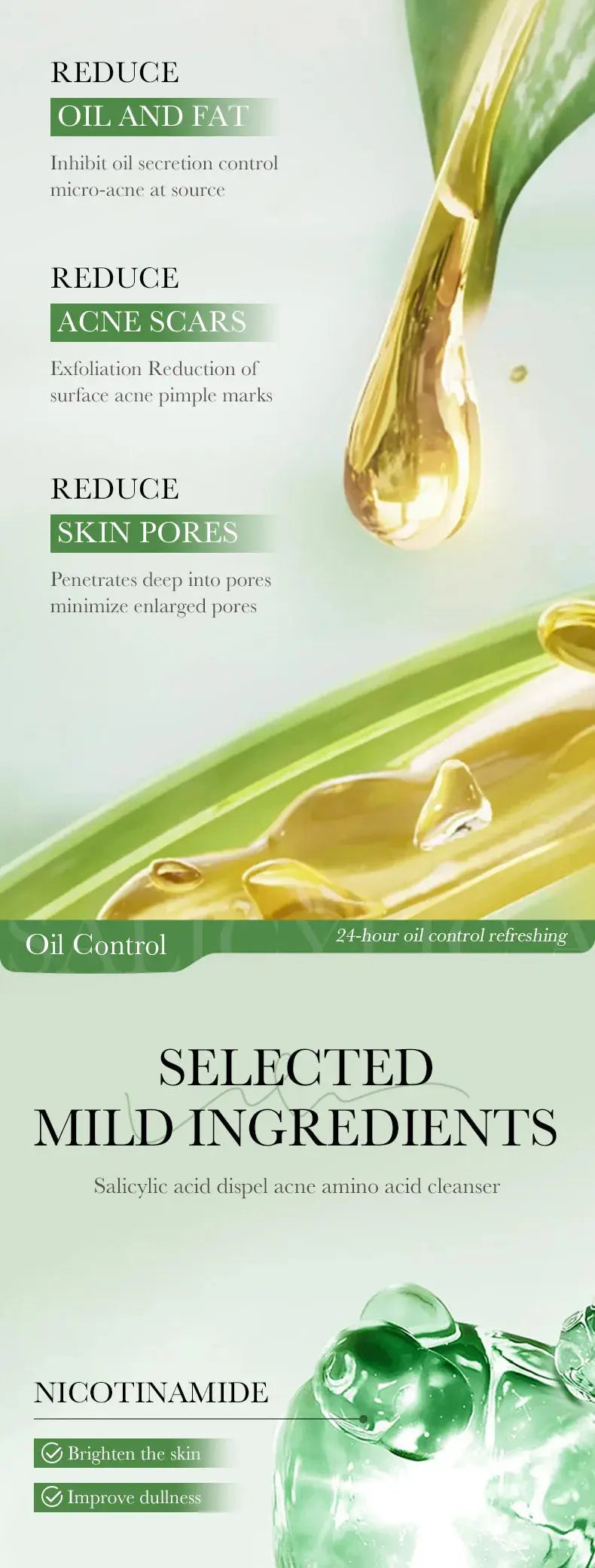 SADOER Salicylic Acid Facial Cleanser Face Wash Foam Face Cleanser Moisturizing Facial Cleansing Hydrating Skin Care Products Avivanastore