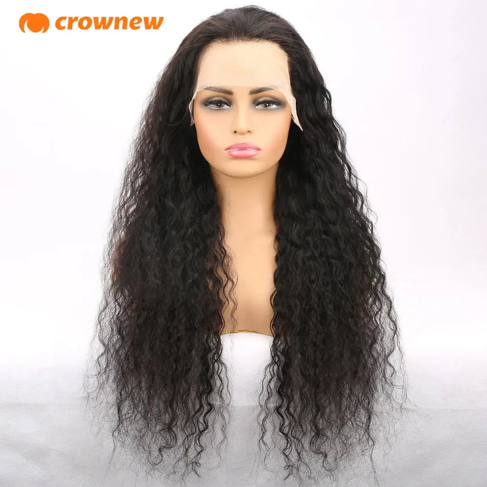 Curly Human Hair Wig 13X4 Lace Front Wig Human Hair Deep Wave Frontal Wig 200% Human Hair Wigs PrePlucked 100 Human Hair Wig