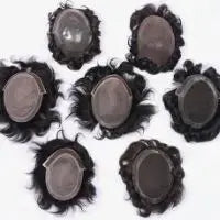 Human Hair Toupee for Men Blonde Hair System 8x10" Full Lace Hair Units Light Brown Real Human Hair Replacement System