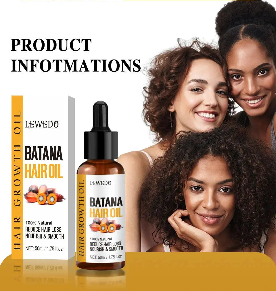 Lewedo Naturals Batana Oil Fast Hair Growth for Men Women Pure Batana Oil Nourish Shiny Hair Healthy Hair Care Anti Hair Loss Avivanastore