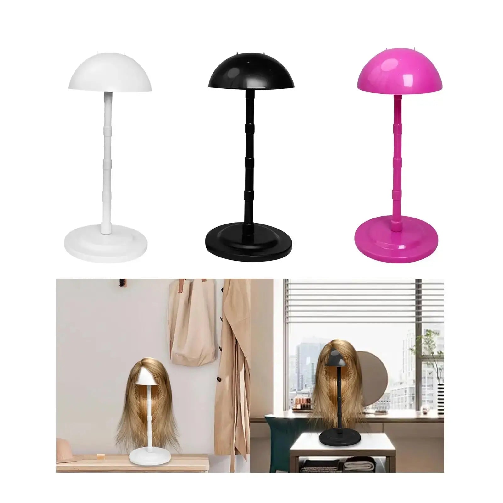 Wig Stand Lightweight for Hairdresser Barber Decorative Accessory Professional Wig Head Stand for Home Shop Salon Styling Market