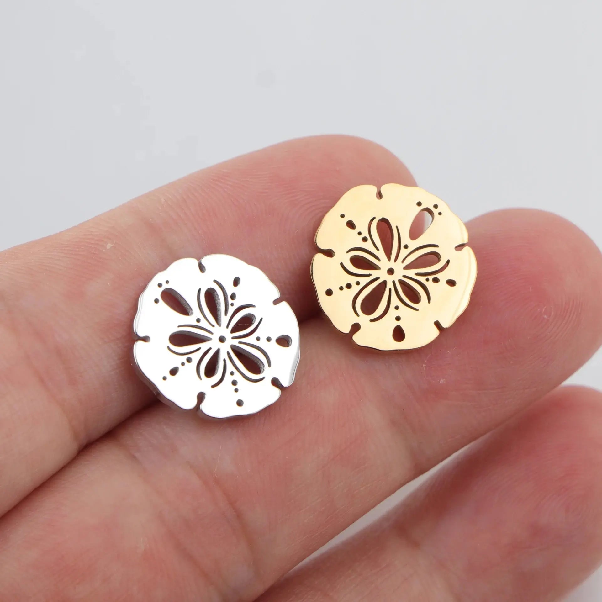 5pcs/lot Mirror Polished Stainless Steel Turtle Shell Starfish Sailboat Tortoise Charms Pendants for DIY Jewelry Making