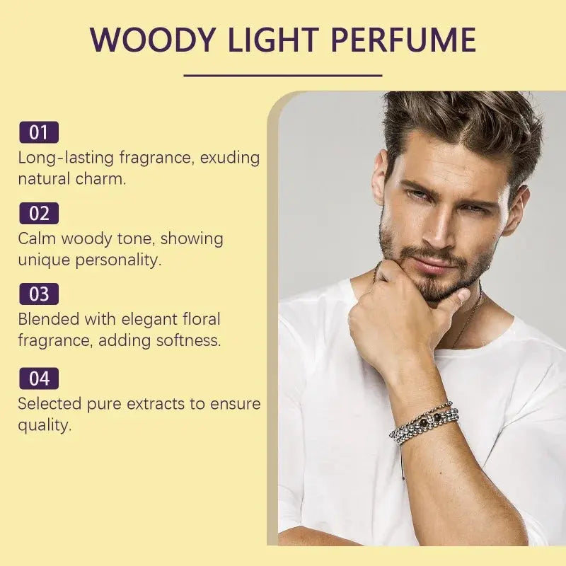 50ML Wooden Perfume Lasting Fragrance Elegant Fresh Natural Eau High-level Business Portable Perfume Niche Temperament Perfume
