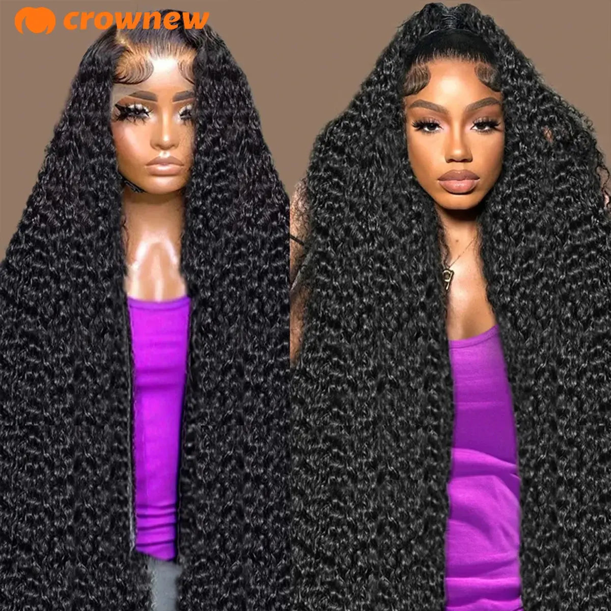 Curly Human Hair Wig 13X4 Lace Front Wig Human Hair Deep Wave Frontal Wig 200% Human Hair Wigs PrePlucked 100 Human Hair Wig