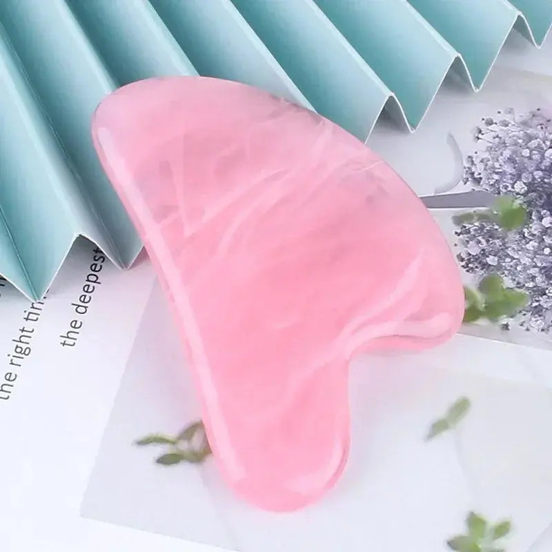 Natural Resin Gua Sha Scraper Facial Massager Tool Quartz Guasha Massage Board Face Lift Slim Gouache Scraper Scraping Plate Avivanastore
