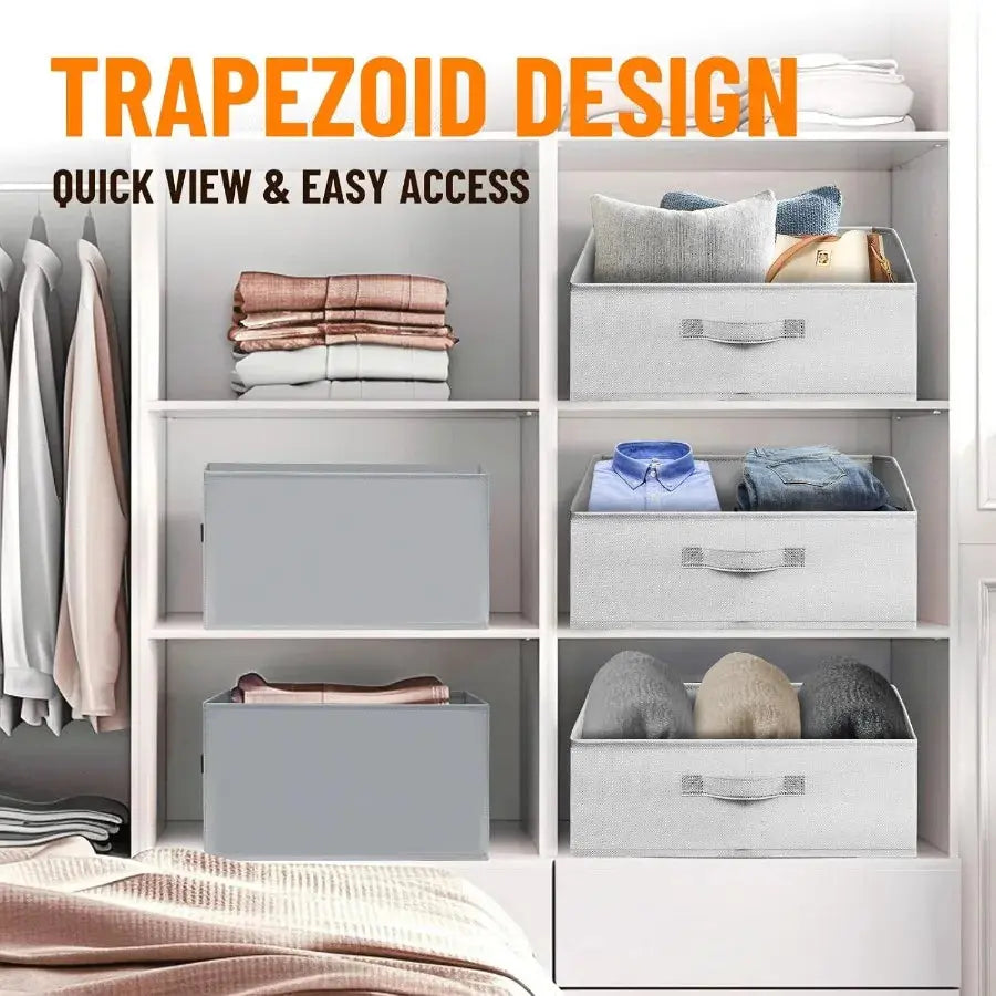 Extra Large Closet Organizers Bins 8 Pack Blanket Basket for Organizing Home Clothes Storage Bins for Jeans Toy Organizers for Avivanastore