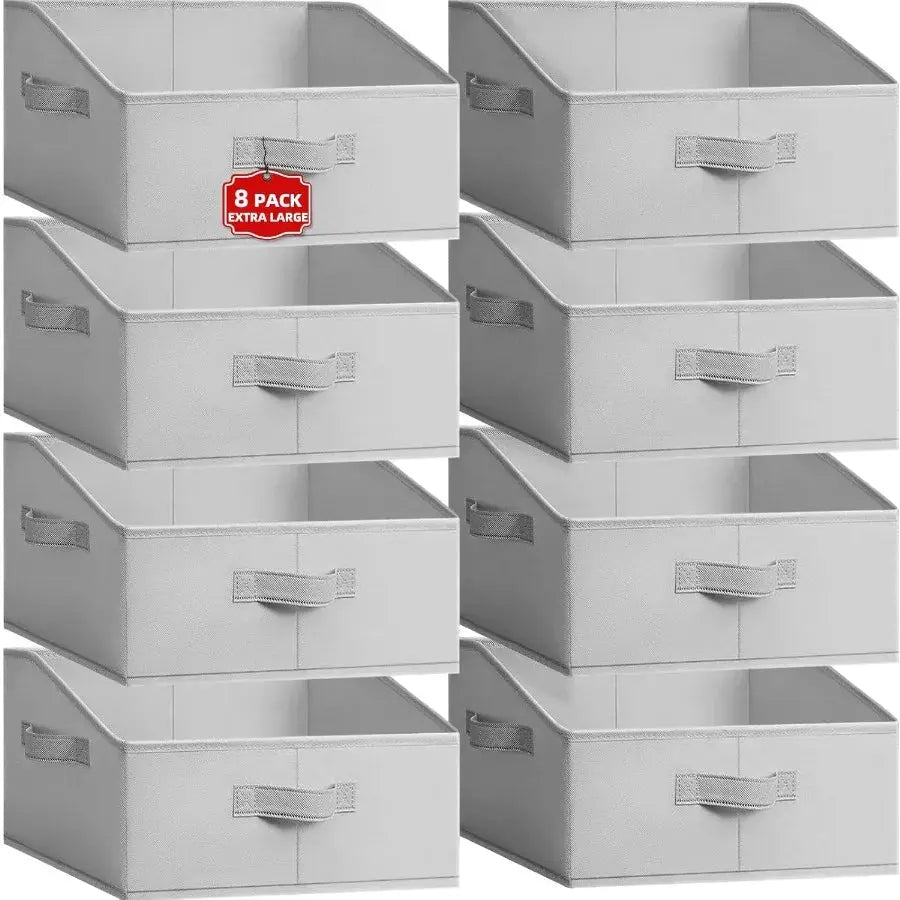 Extra Large Closet Organizers Bins 8 Pack Blanket Basket for Organizing Home Clothes Storage Bins for Jeans Toy Organizers for Avivanastore