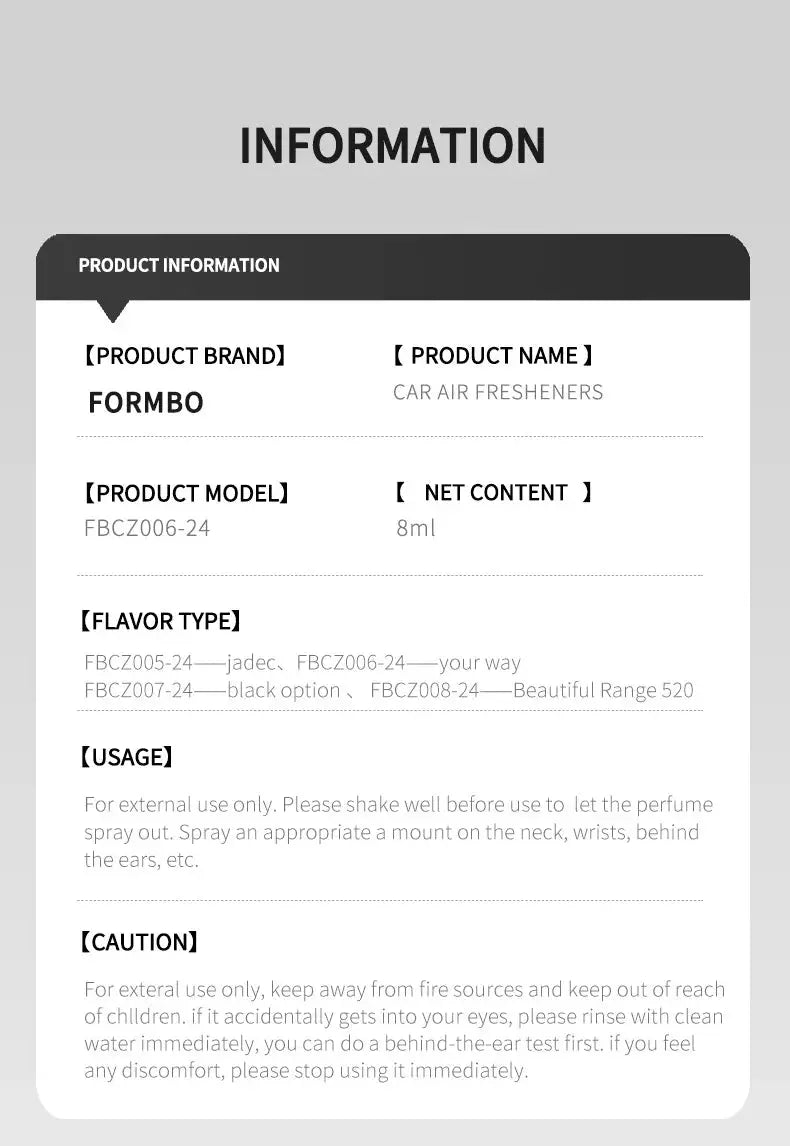 Perfume Car perfume, a car fragrance used for car interior accessories, a long-term car air freshener, keep charming and fresh Avivanastore