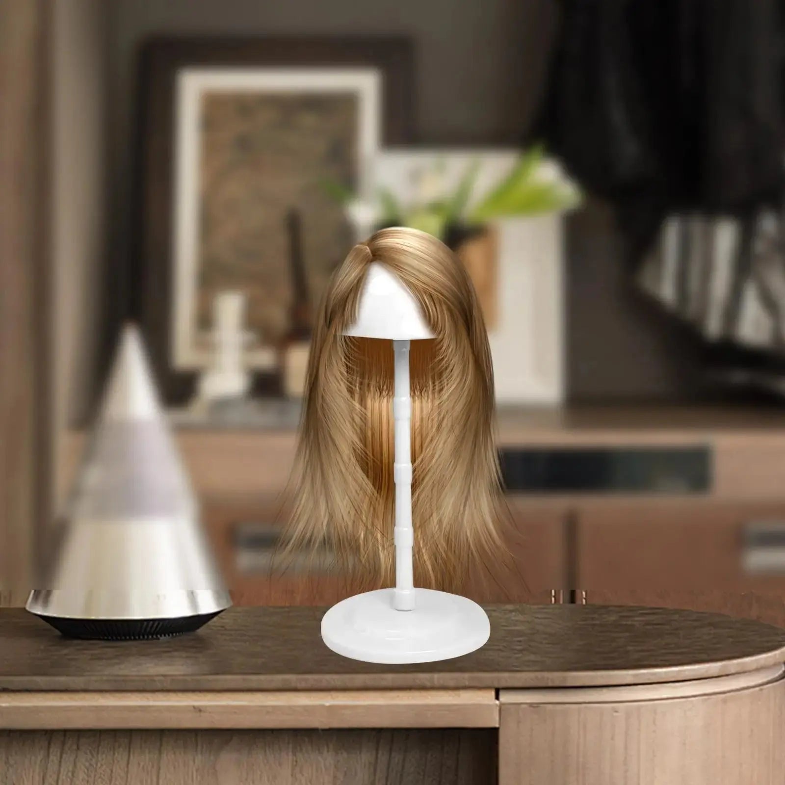 Wig Stand Lightweight for Hairdresser Barber Decorative Accessory Professional Wig Head Stand for Home Shop Salon Styling Market