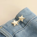 Tightener Adjustable Waist Buckle For Jeans No Sewing Required Star Button Adjuster For Pants And Skirts Waist Avivanastore