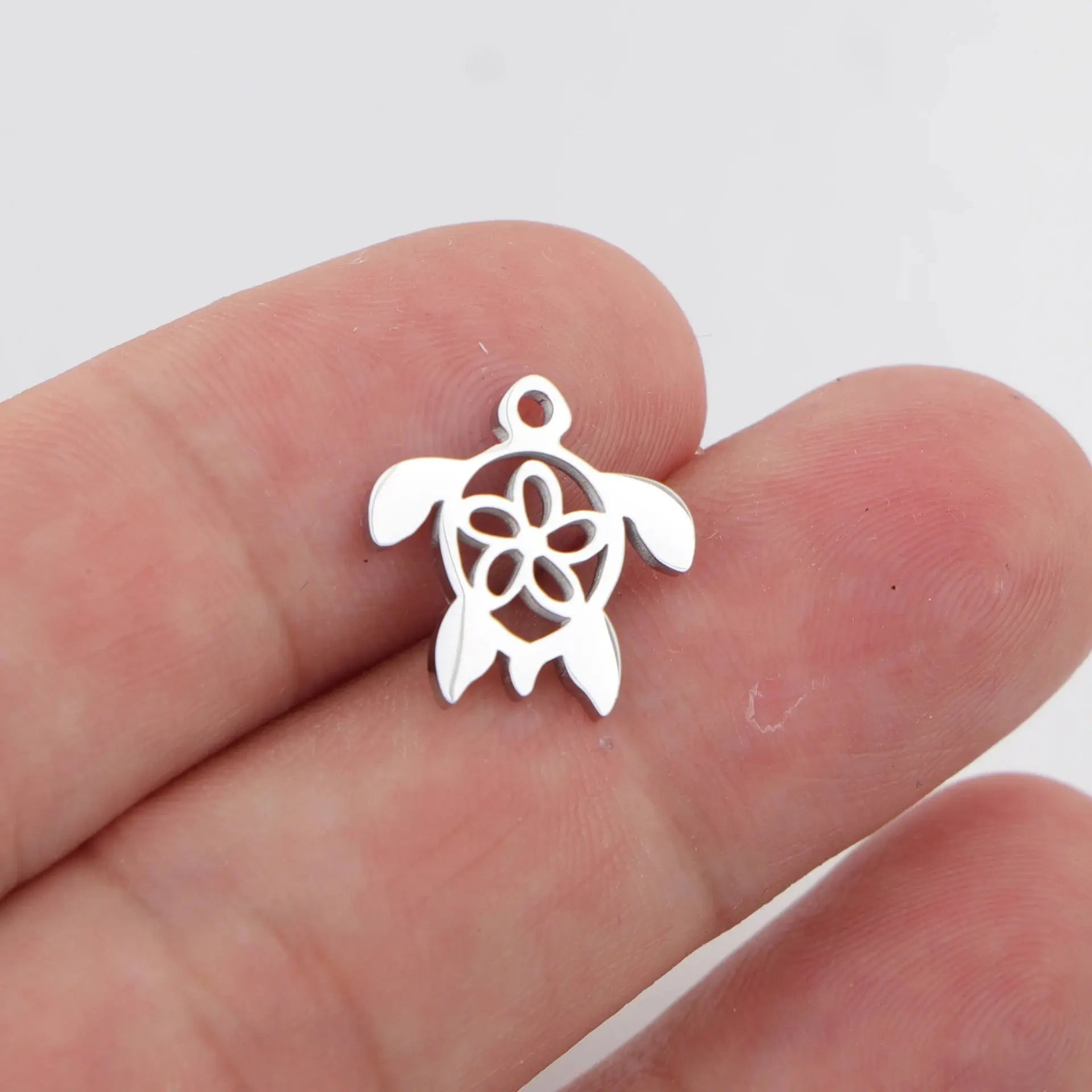 5pcs/lot Mirror Polished Stainless Steel Turtle Shell Starfish Sailboat Tortoise Charms Pendants for DIY Jewelry Making