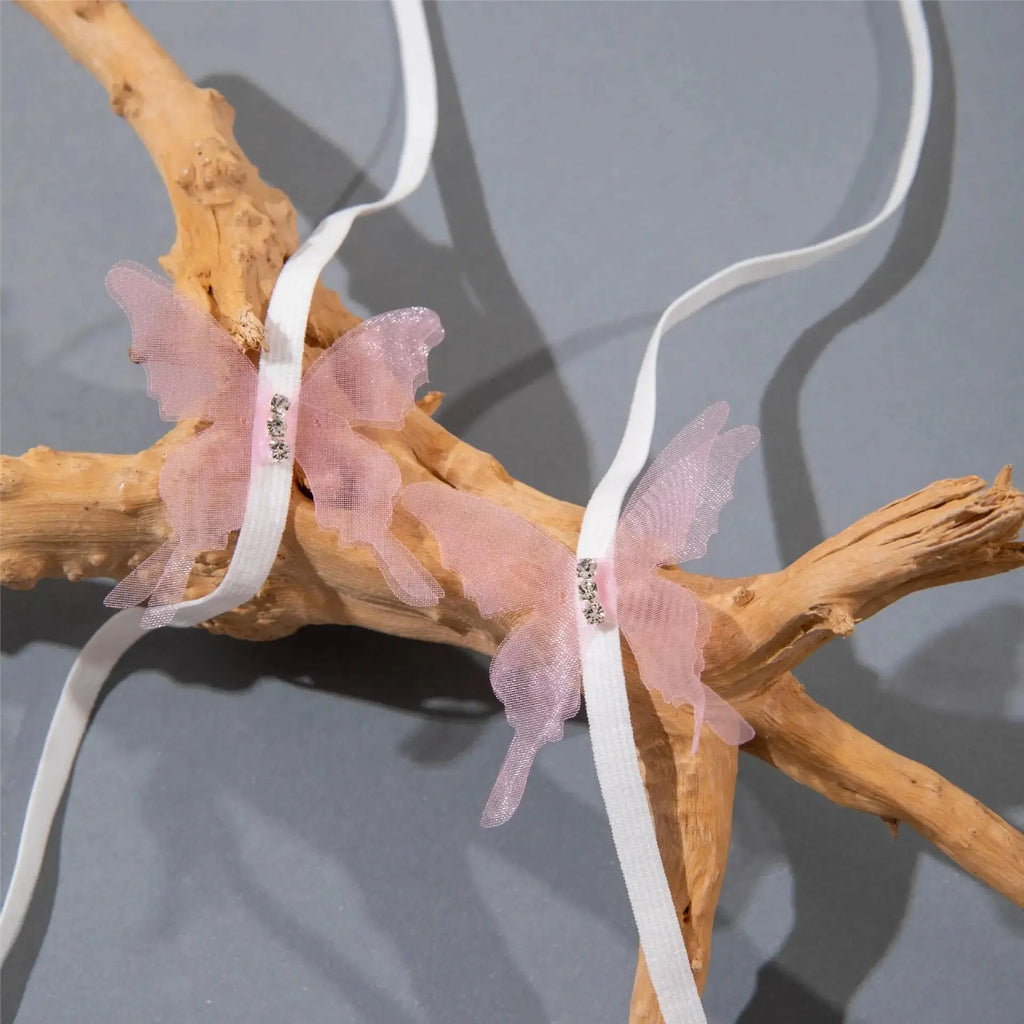 Boho Elastic Band Butterfly Bandage Black Leg Thigh Cross Chains for Women Adjustable Garter Belt Versatile Body Beach Jewelry