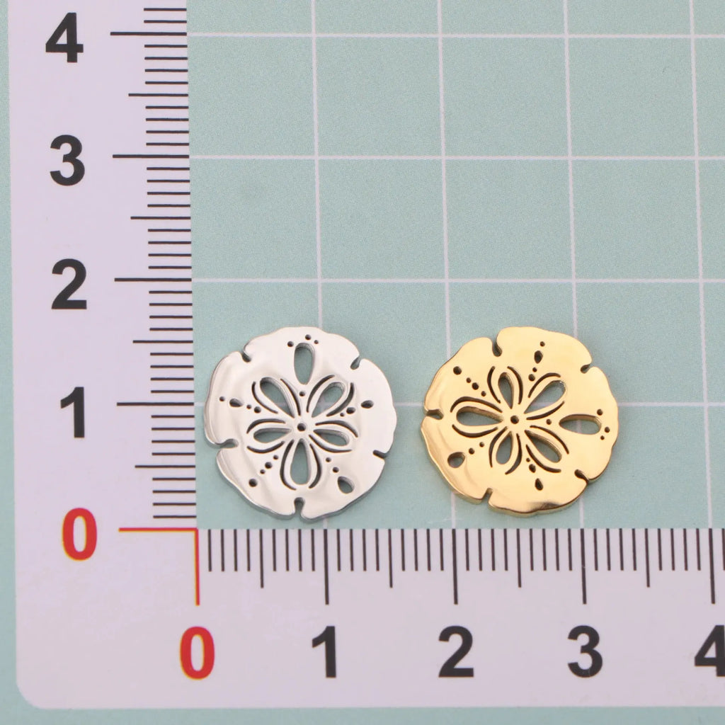 5pcs/lot Mirror Polished Stainless Steel Turtle Shell Starfish Sailboat Tortoise Charms Pendants for DIY Jewelry Making