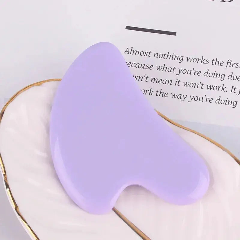 Natural Resin Gua Sha Scraper Facial Massager Tool Quartz Guasha Massage Board Face Lift Slim Gouache Scraper Scraping Plate Avivanastore