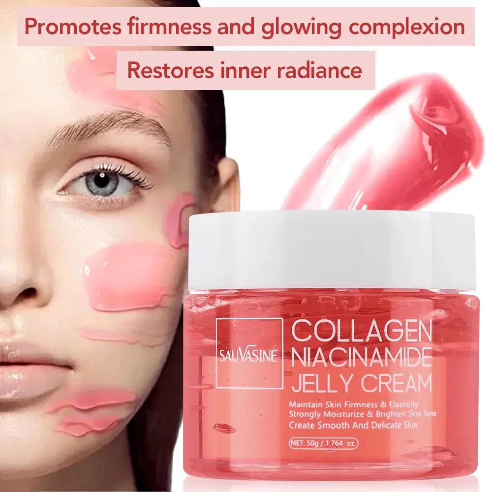 24h Glow & Lifted Collagen Jelly Cream Niacinamide And Hydrolyzed Collagen Strengthen The Skin Barrier And Moisturize The Skin Avivanastore
