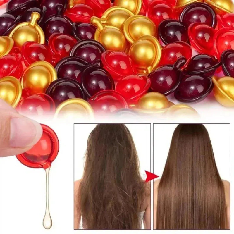 Hair Vitamin Capsule Keratin Oil Fast Restore Soft Smooth Shiny Hair Care Nourish Repair Hair Damaged Splitting Treatment Produc Avivanastore
