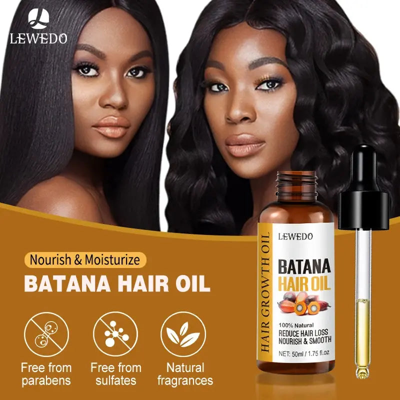 Lewedo Naturals Batana Oil Fast Hair Growth for Men Women Pure Batana Oil Nourish Shiny Hair Healthy Hair Care Anti Hair Loss Avivanastore