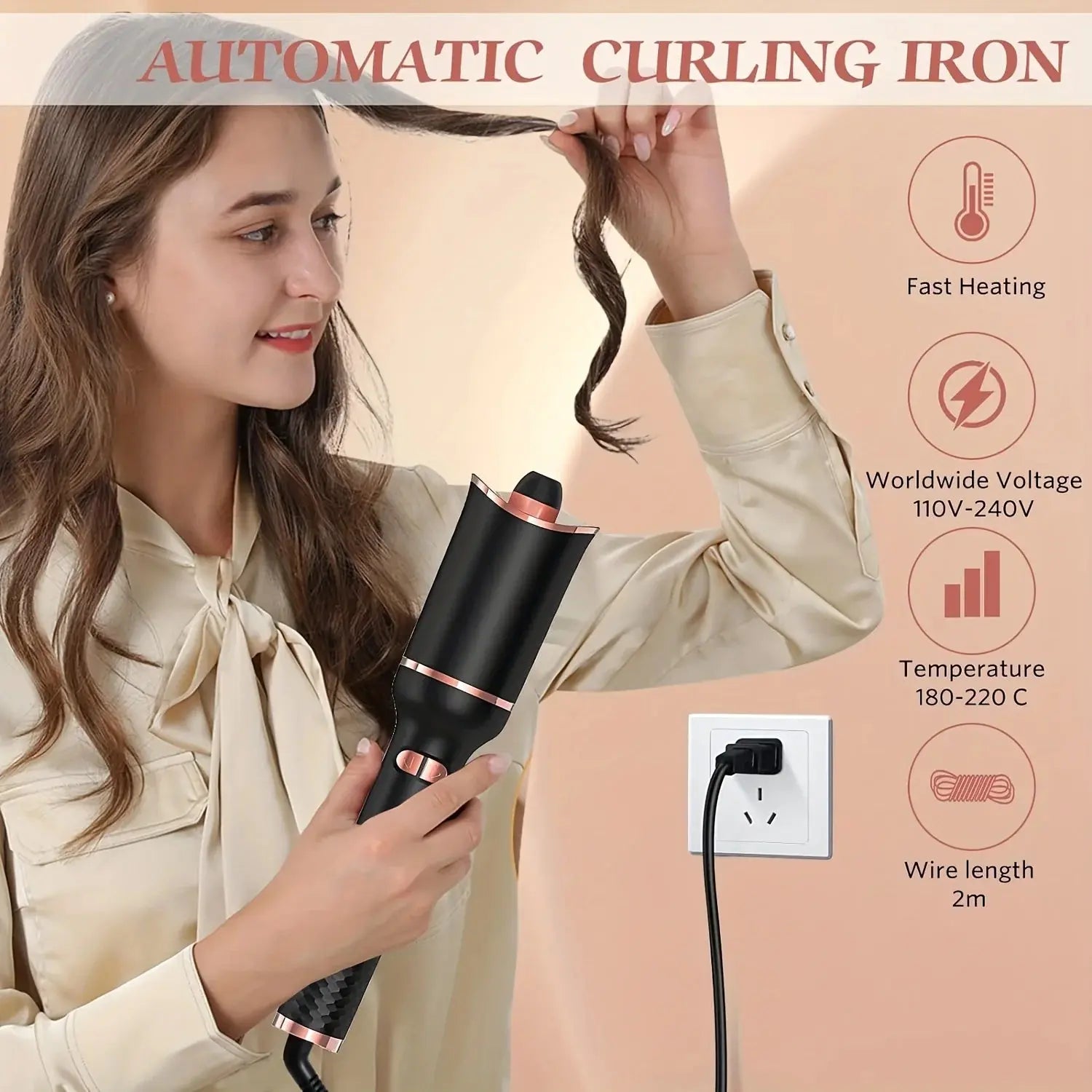 Automatic Hair Curler Auto Hair Curling Iron Ceramic Rotating Air Curler Air Spin Wand Styler Curl Machine Magic Hair Curler Avivanastore