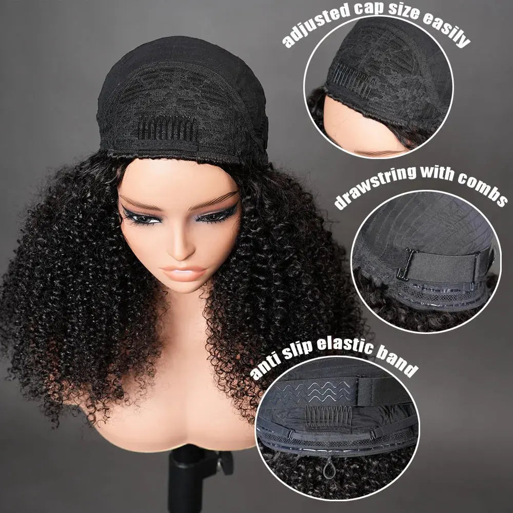 Half Wigs Human Hair Curly Human Hair Wig Short Human Hair Wigs Kinky Curly Wigs Human Hair Short Wig Brazilian Hair Wigs