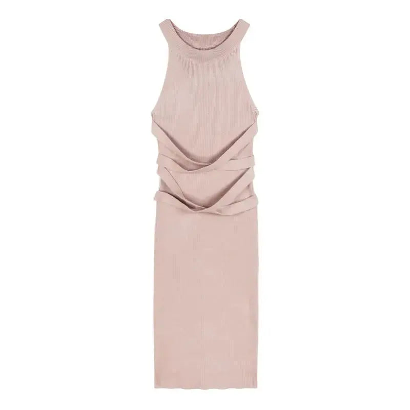 Dresses for Women  Elegant Sexy Sleeveless  Back Textured Mini Skinny Dress New Fashion Summer Casual PTKPCC