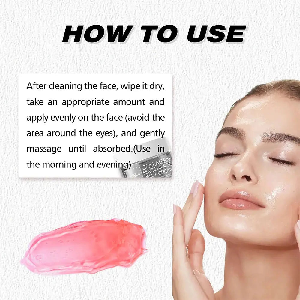 24h Glow & Lifted Collagen Jelly Cream Niacinamide And Hydrolyzed Collagen Strengthen The Skin Barrier And Moisturize The Skin Avivanastore