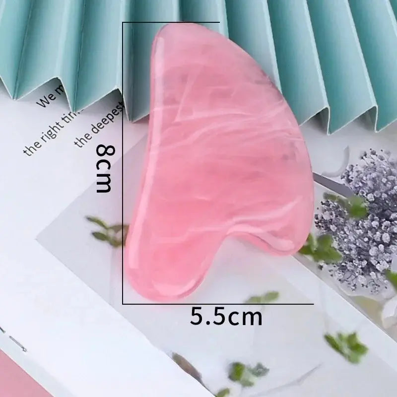 Natural Resin Gua Sha Scraper Facial Massager Tool Quartz Guasha Massage Board Face Lift Slim Gouache Scraper Scraping Plate Avivanastore
