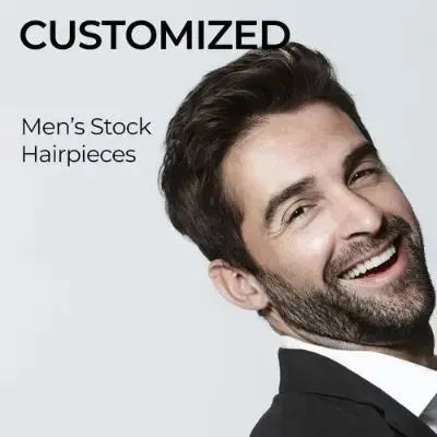 Human Hair Toupee for Men Blonde Hair System 8x10" Full Lace Hair Units Light Brown Real Human Hair Replacement System