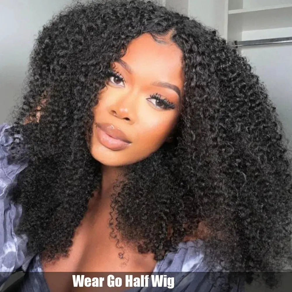 Half Wigs Human Hair Curly Human Hair Wig Short Human Hair Wigs Kinky Curly Wigs Human Hair Short Wig Brazilian Hair Wigs