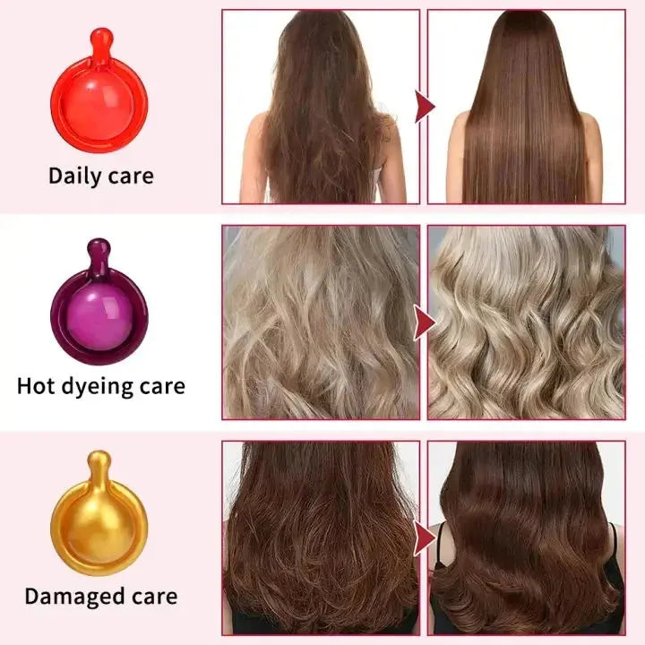 Hair Vitamin Capsule Keratin Oil Fast Restore Soft Smooth Shiny Hair Care Nourish Repair Hair Damaged Splitting Treatment Produc Avivanastore