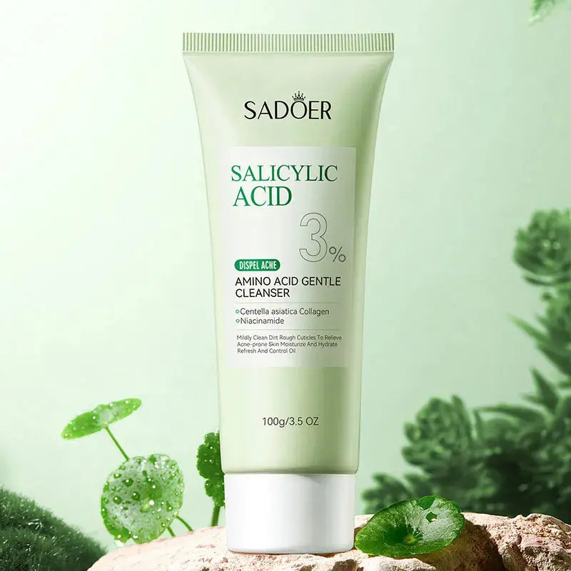 SADOER Salicylic Acid Facial Cleanser Face Wash Foam Face Cleanser Moisturizing Facial Cleansing Hydrating Skin Care Products Avivanastore