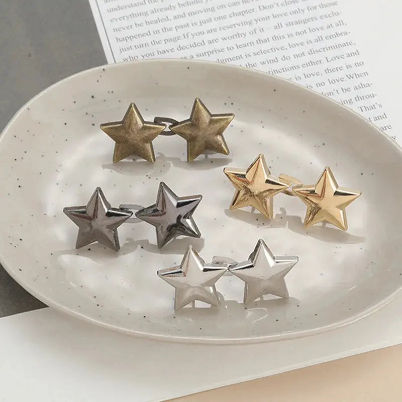 Tightener Adjustable Waist Buckle For Jeans No Sewing Required Star Button Adjuster For Pants And Skirts Waist Avivanastore