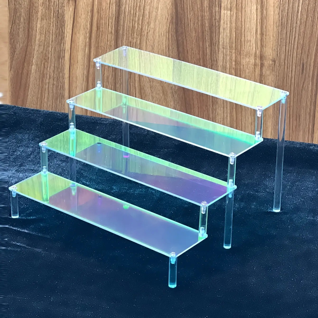 Luxury Colorful Acrylic Display Stand - Adjustable Multi-Layer Shelf for Jewelry, Cosmetics, Perfumes & Antiques - Perfect for Home Decor, Exhibition Rack Avivanastore