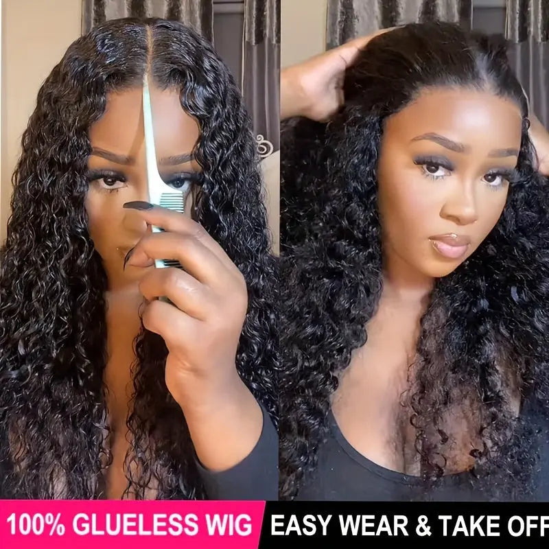 [200% Ready To Wear 5x5 Wig] 200% Ready To Wear 5x5 Bye Bye Knots Water Wave Human Hair Wig | Brazilian Virgin Hair Pre Plucked With Baby Hair | 5x5 Lace Closure Wigs For Women
