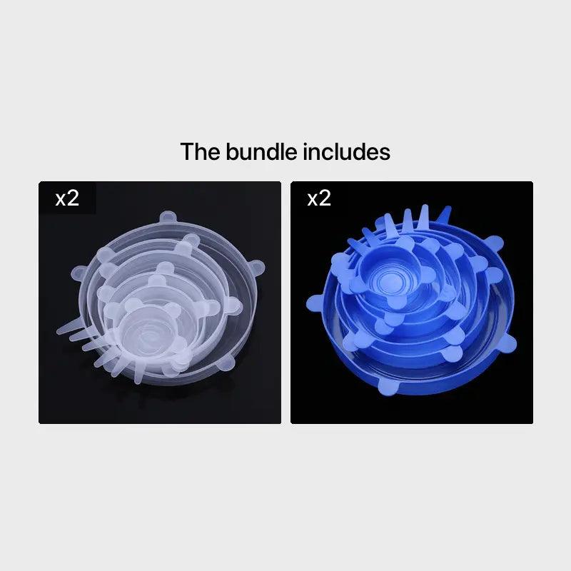 6pcs Reusable Silicone Lid Lids Compatible for Bowls, Plates, Pots & Pans - Multi-Size Dishwasher & Fridge Safe Food Storage Covers, Durable -Fit Lid Fits Most Containers Avivanastore