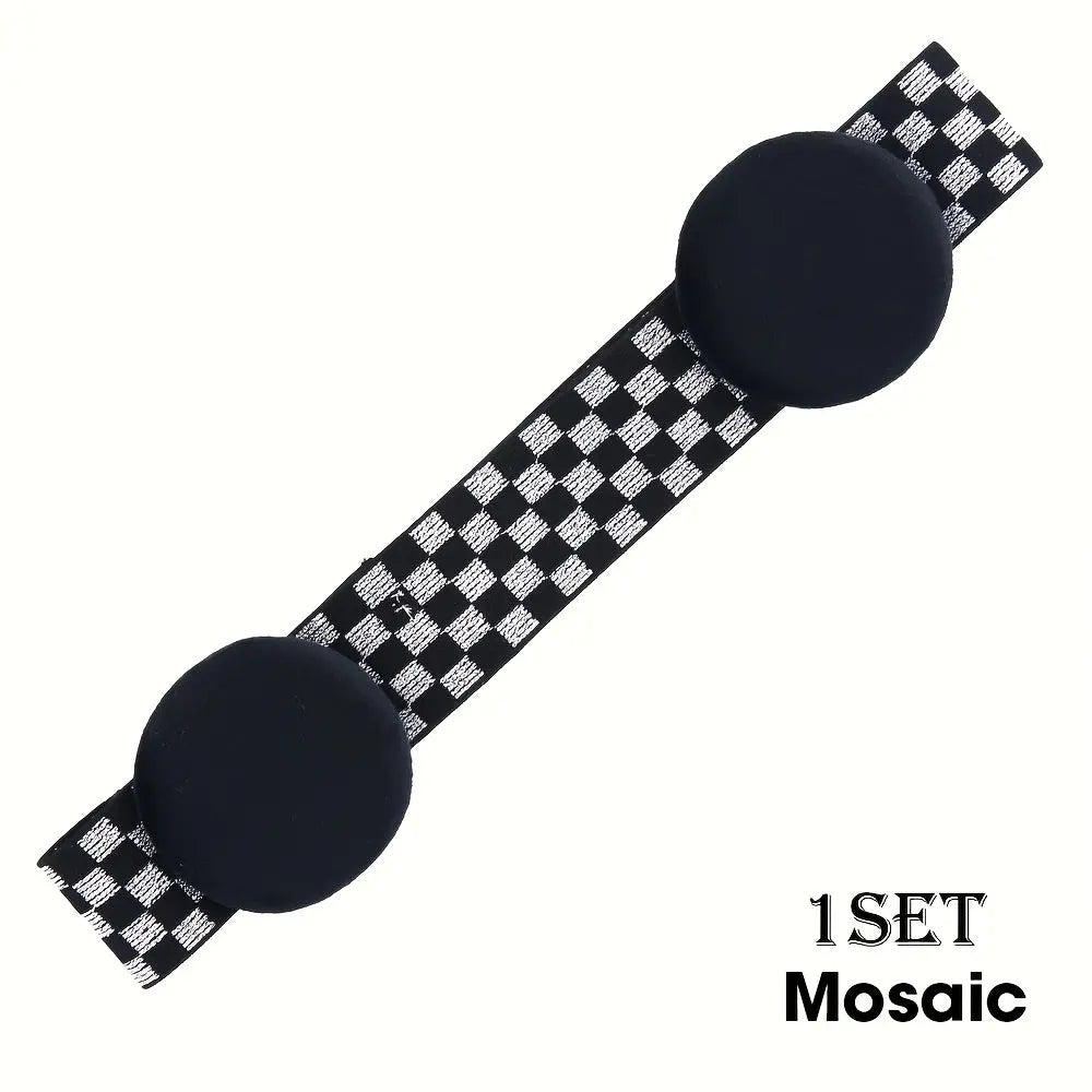 1Pc Lace Melting Bands With Ear Protection Pads Hair Elastic Band For Wigs Headband Edge Laying Scarf Edge Wraps For Fixed Lace Wigs Elastic Headband