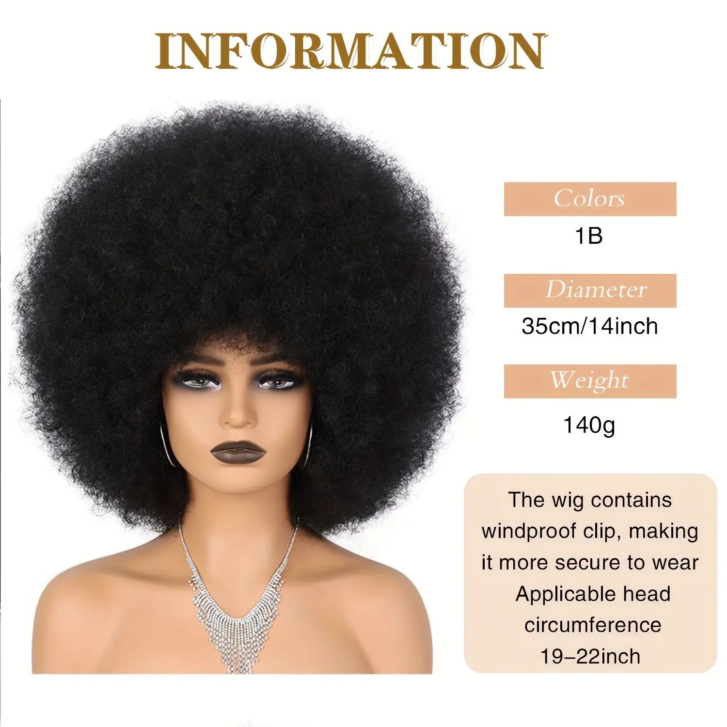 Short Curly Afro Wig 70s Bouncy Huge Fluffy Puff Wigs Synthetic For Cosplay And Daily