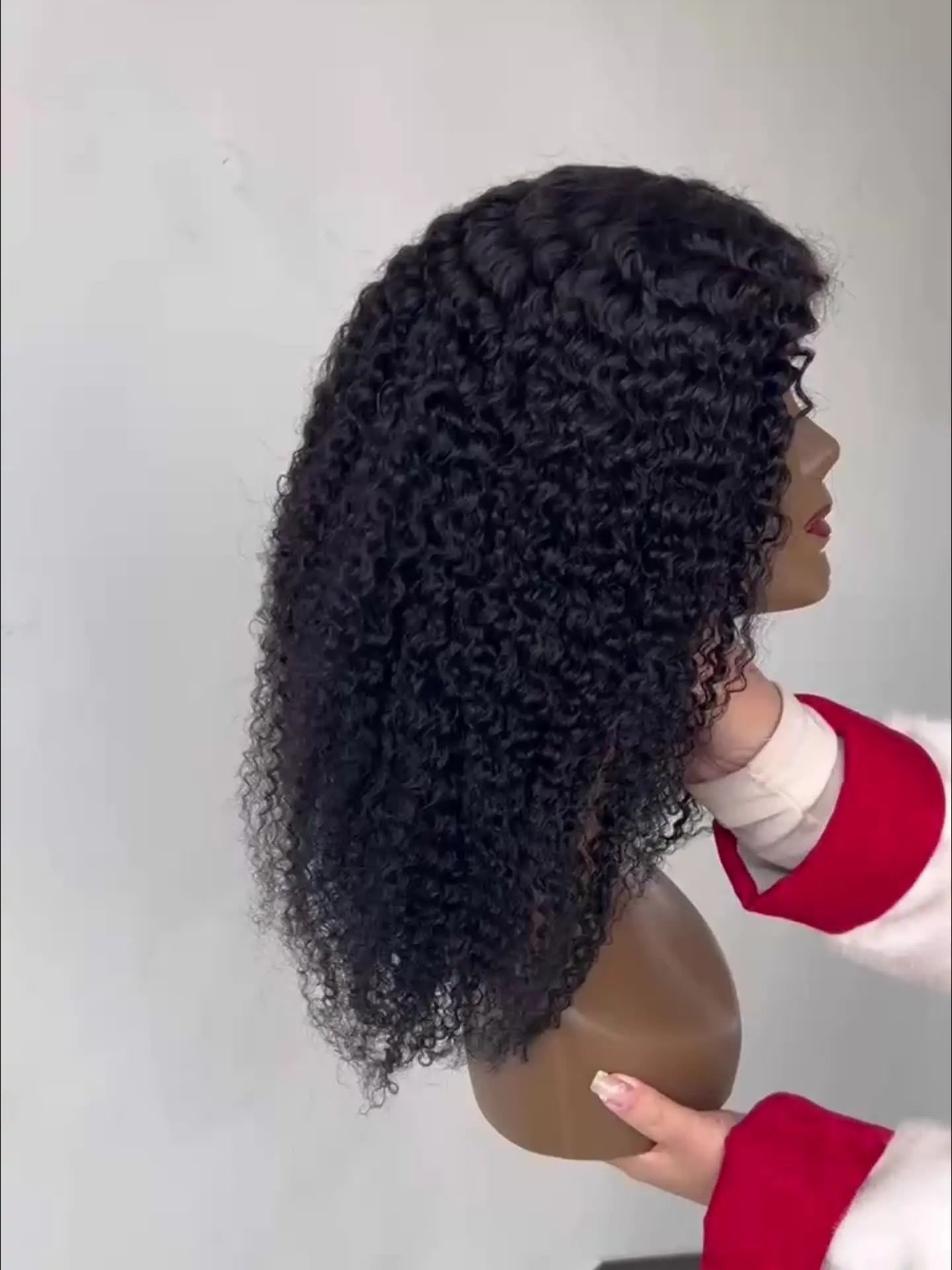 Kinky Curly Lace Front Wigs Human Hair 4x4x1 Lace Closure Wigs 180% Density Kinky Curly Wigs with Brazilian Remy Hair Unprocessed Virgin Hair Wig Natural Color