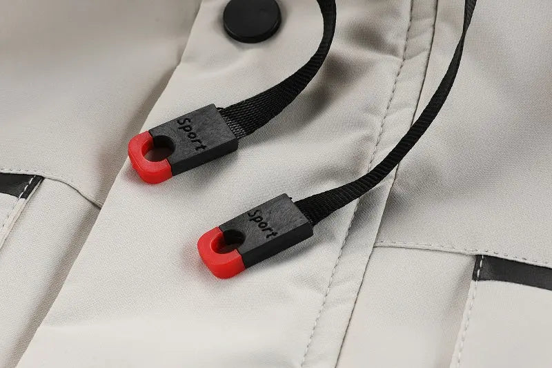 Men'S Winter Windbreaker Jacket with Warm Hood - Maroon Zip-Up Outdoor Coat, Stand Collar, Multiple Pockets, Casual Sporty Design for Cold Weather, Winter Jacket Avivanastore